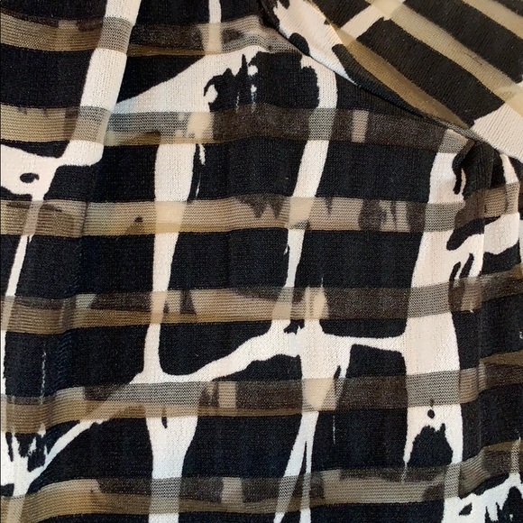 Libra L cardigan striped shear pattern black white - Picture 6 of 8